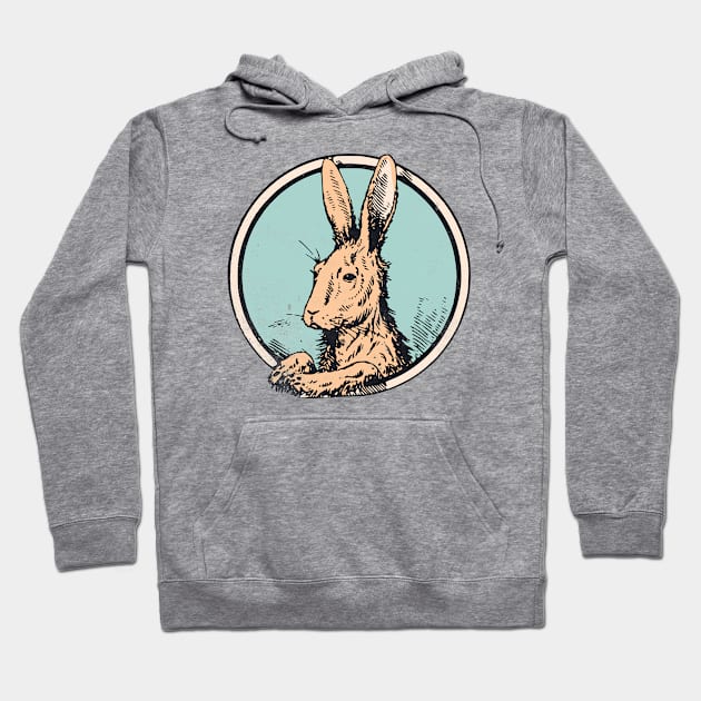 Hoppy Easter - Vintage Rabbit Graphic Hoodie by Speshly